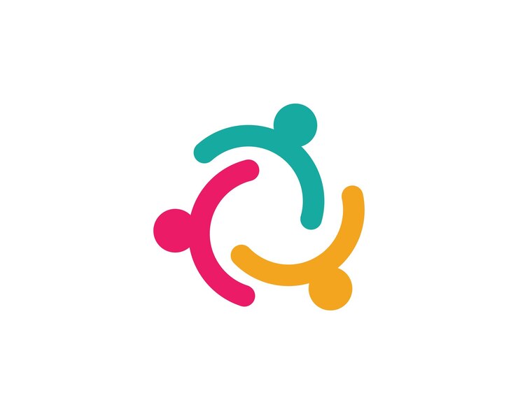 Vetor modelo de logotipo de assistência comunitária