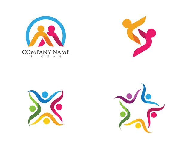 Modelo de logotipo de assistência comunitária