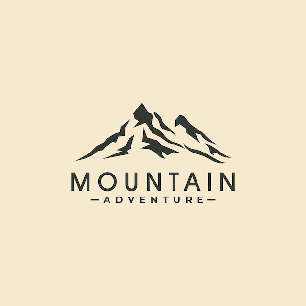 Modelo de logotipo de aventura na montanha