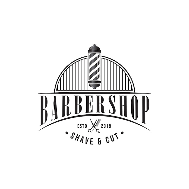 Modelo de logotipo de barbearia