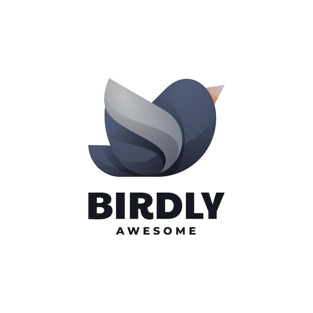 Modelo de logotipo de Bird Gradient Colorful Style