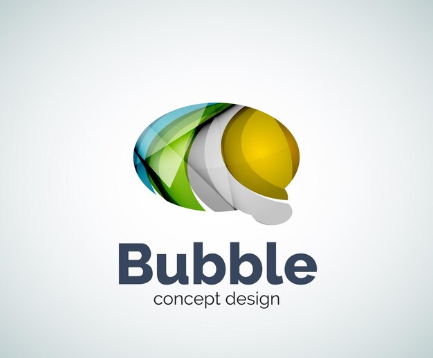 Modelo de logotipo de bolha