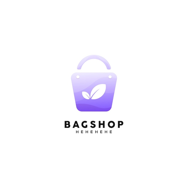 Modelo de logotipo de bolsa de compras