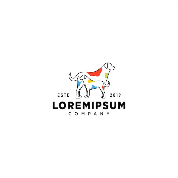 Modelo de logotipo de cachorro