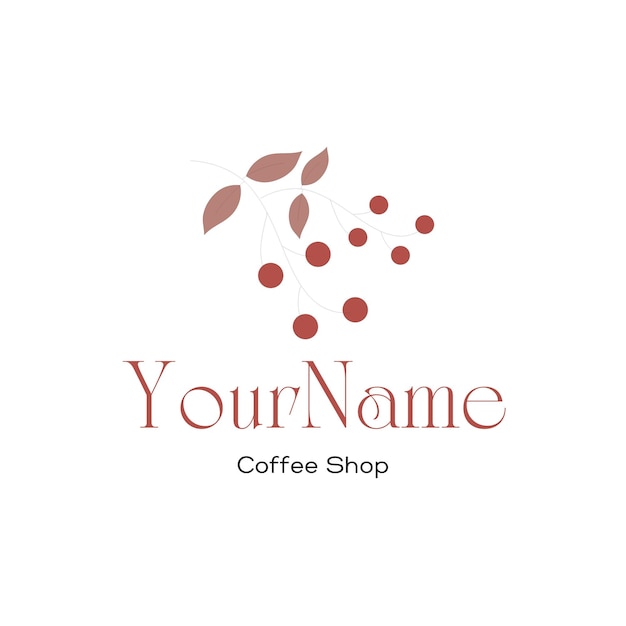 Modelo de logotipo de café de cafeteria ilustrado