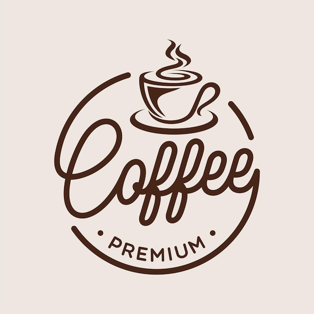 Modelo de logotipo de café vintage