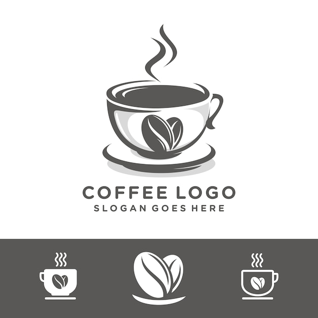 Vetor modelo de logotipo de café