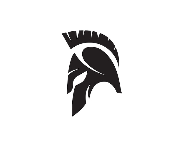 Modelo de logotipo de capacete espartano