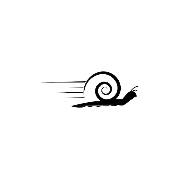 Modelo de logotipo de caracol de velocidade vetor conceito de logotipo de caracol rápido