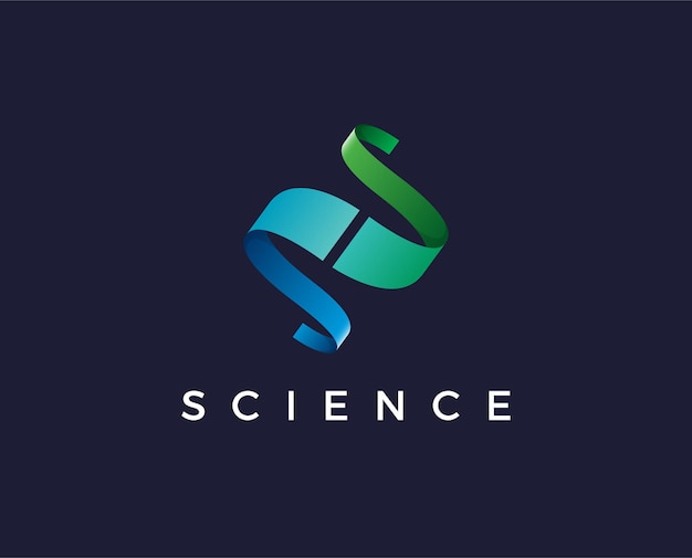 Modelo de logotipo de ciência mínima