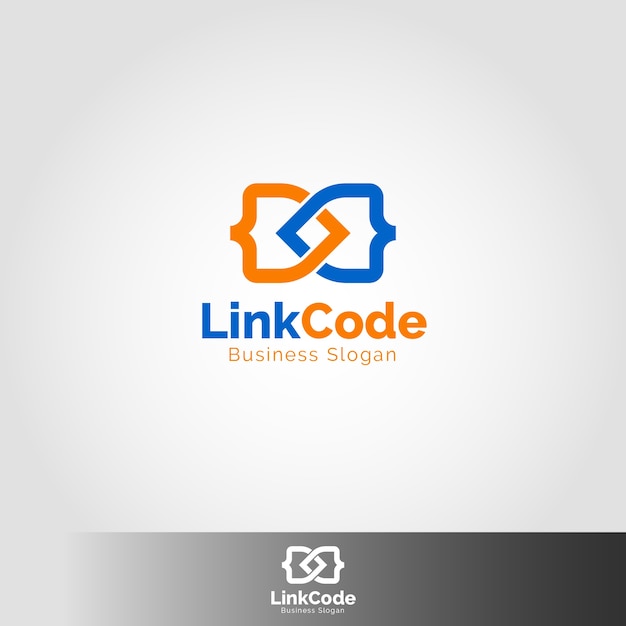 Vetor modelo de logotipo de código de link