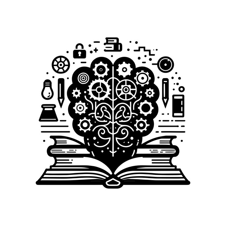 Vetor modelo de logotipo de conhecimento ícone de identidade de marca isolado gráfico vetorial abstrato gráfico
