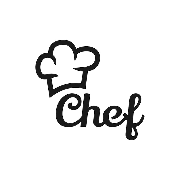 Modelo de logotipo de design de chef de cozinha Logotipo de chef