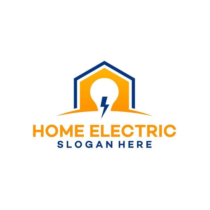 Modelo de logotipo de eletricidade em casa projeta ilustração vetorial