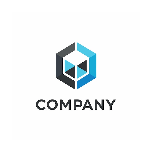 Modelo de logotipo de empresa minimalista
