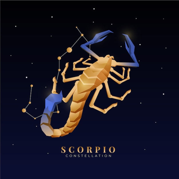 Vetor modelo de logotipo de escorpião gradiente