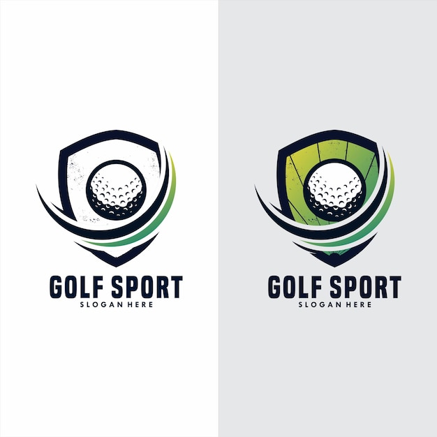 Modelo de logotipo de esporte de golfe