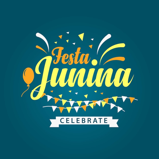 Modelo de logotipo de festa junina