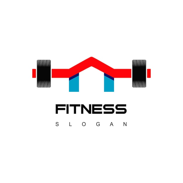 Vetor modelo de logotipo de fitness e academia