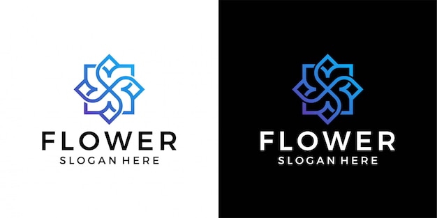 Vetor modelo de logotipo de flor