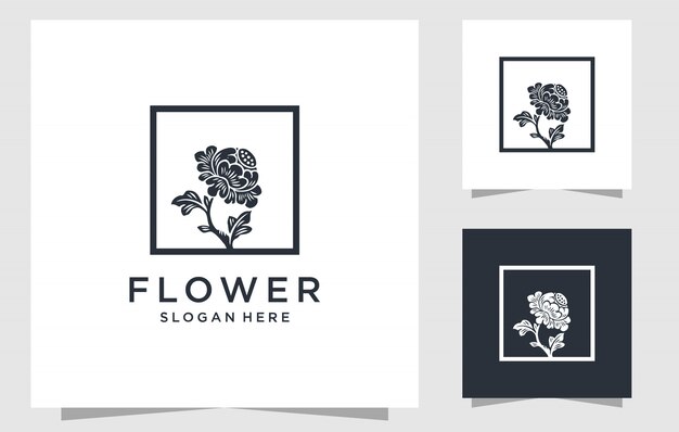 Modelo de logotipo de flor