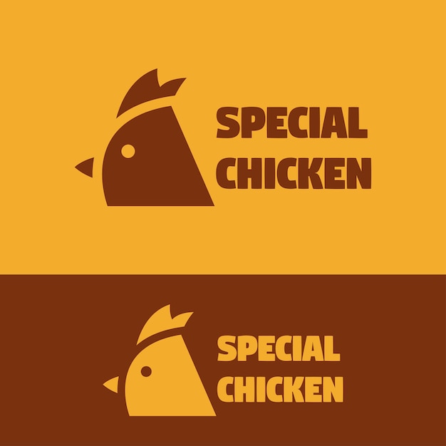 Modelo de logotipo de frango simples minimalista