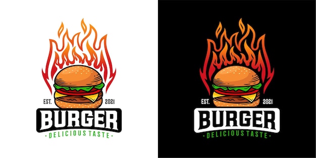 Vetor modelo de logotipo de hambúrguer