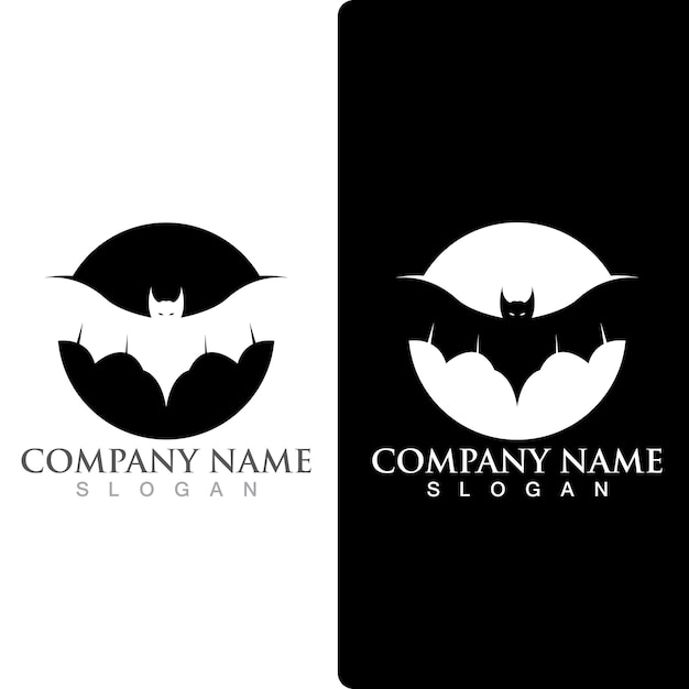 Vetor modelo de logotipo de ícone de vetor de morcego