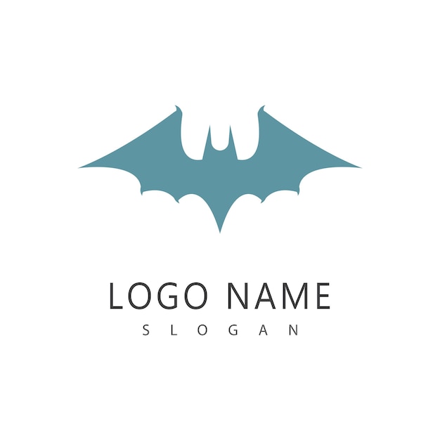 modelo de logotipo de ícone de vetor de morcego