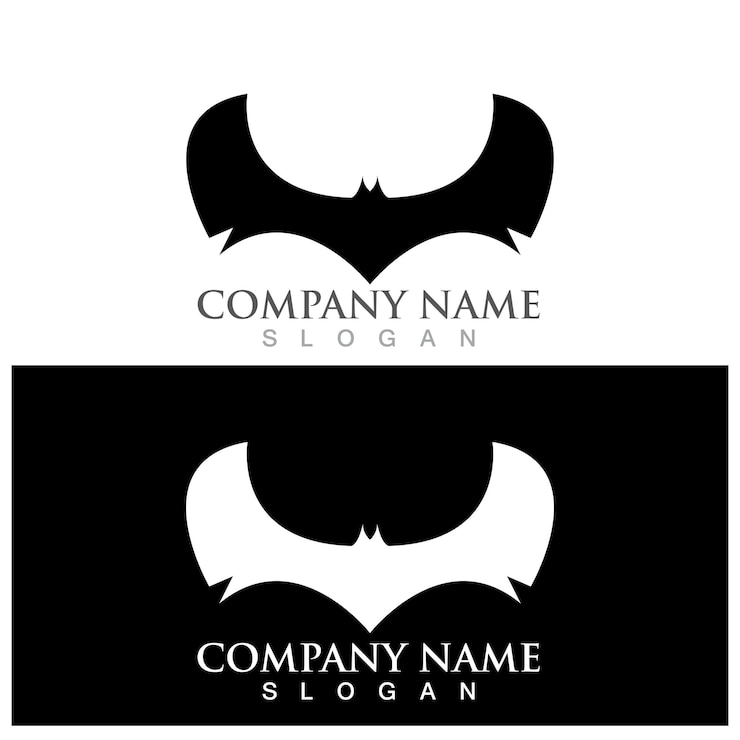 Vetor modelo de logotipo de ícone de vetor de morcego