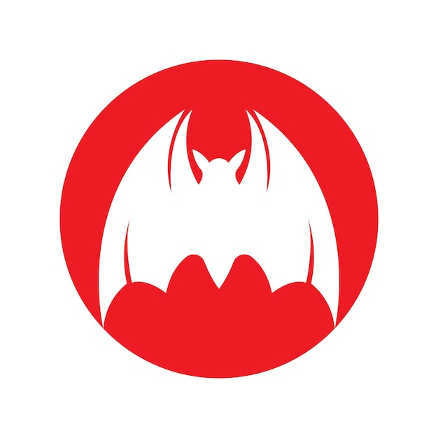 Modelo de logotipo de ícone de vetor de morcego
