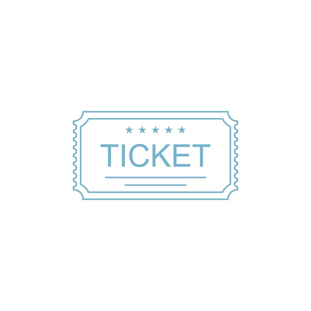 Modelo de logotipo de ilustração vetorial de ícone de ingresso