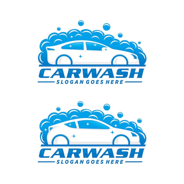 Modelo de logotipo de lavagem de carros