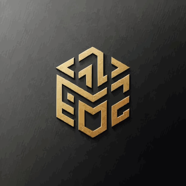 modelo de logotipo de letra de gradiente vetorial