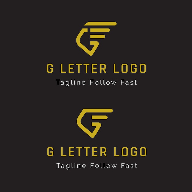 Modelo de logotipo de letra g