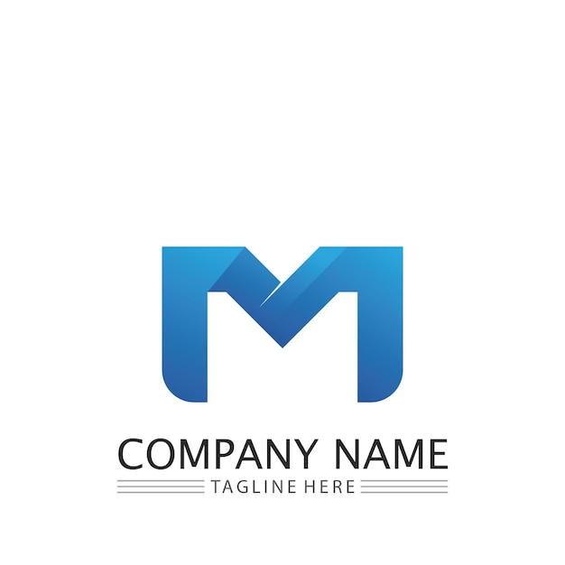 Modelo de logotipo de letra M logotipo de design de ilustração vetorial para negócios e identidade