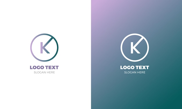 Vetor modelo de logotipo de luxo com a letra k