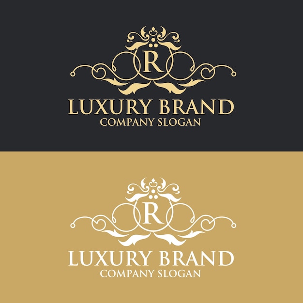 Modelo de logotipo de luxo