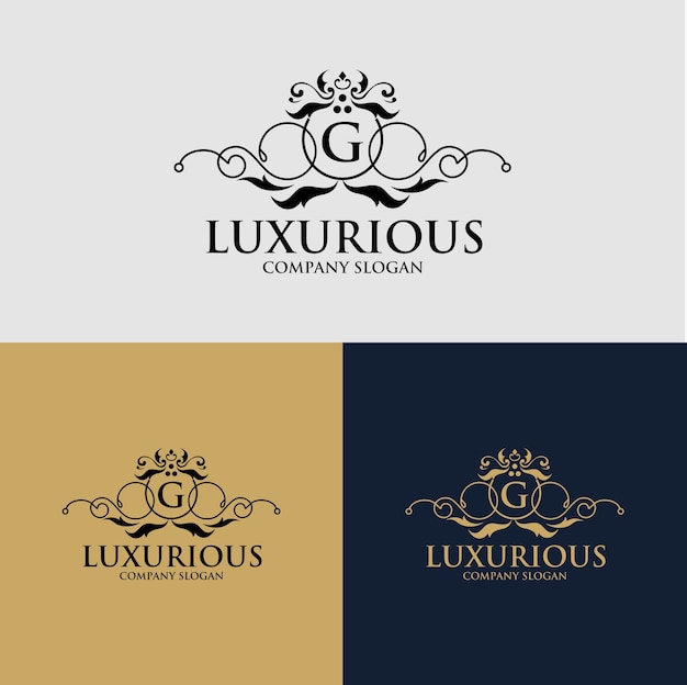 Modelo de logotipo de luxo