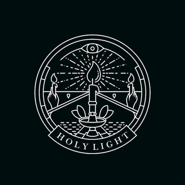 Modelo de logotipo de luz de velas