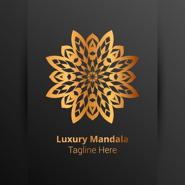 Modelo de logotipo de mandala ornamental de luxo