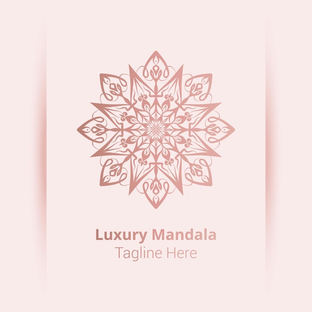 Modelo de logotipo de mandala ornamental de luxo