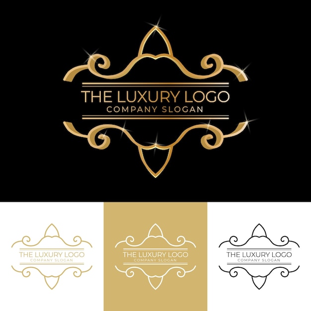 Vetor modelo de logotipo de marca de luxo