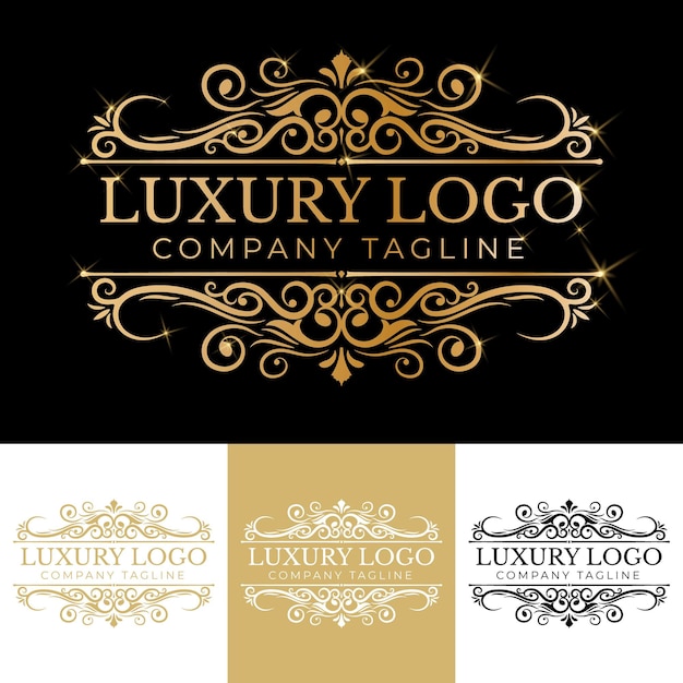 Modelo de logotipo de marca de luxo