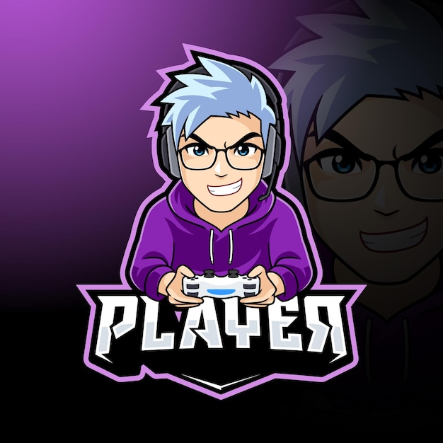 Logotipo Do Streamer De Videogame Geek Modelo