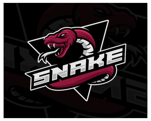 Modelo de logotipo de mascote de jogo esport de cobra vector modern head snake logo vector