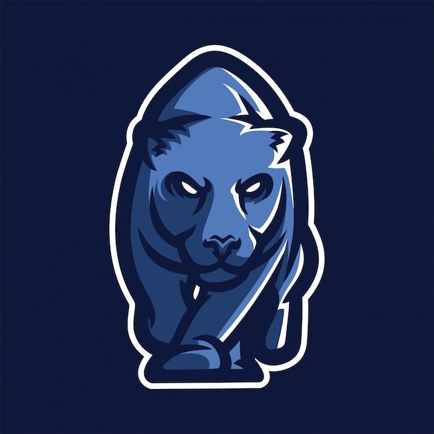 Modelo de logotipo de mascote de jogos esport jaguar