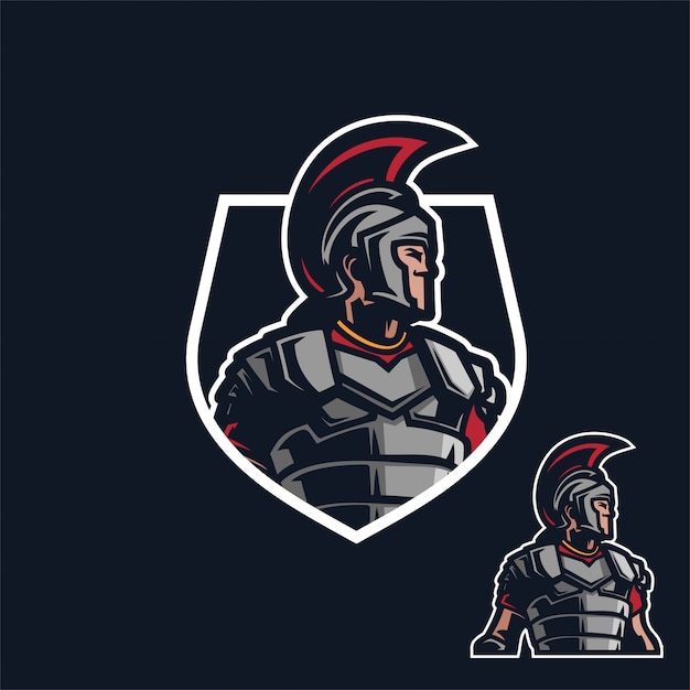modelo de logotipo de mascote sparta / spartan esport jogos