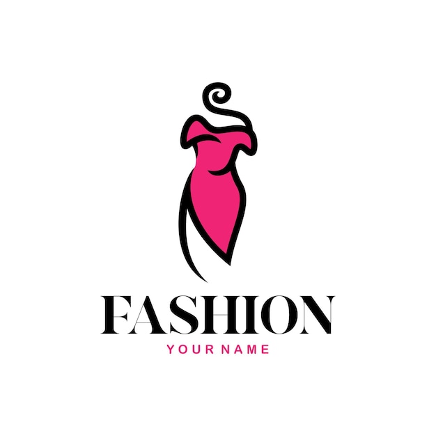 Vetor modelo de logotipo de moda feminina