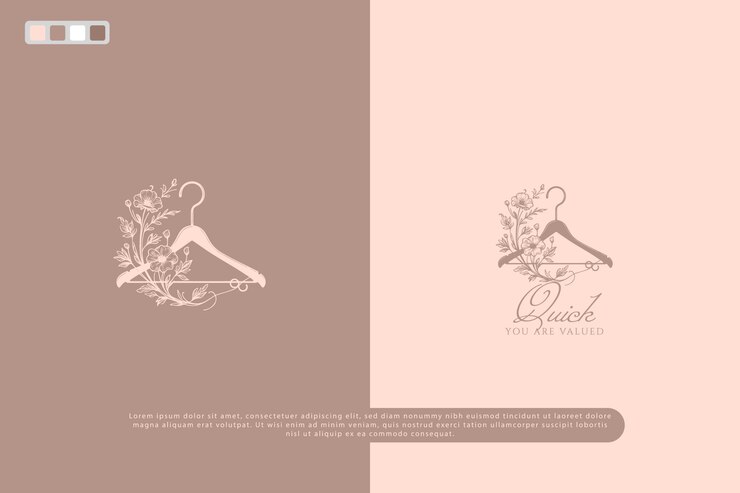 Modelo de logotipo de moda moderna para menina hijab com elementos ornamentais